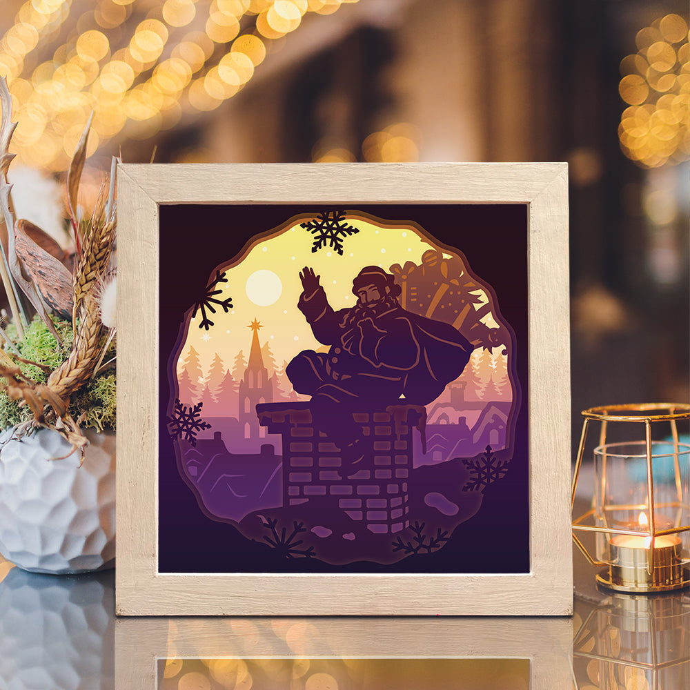 Santa Claus 13 – 3D Lightbox SVG File for Cricut & Silhouette