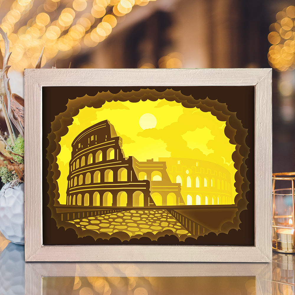 Colosseum 1 – 3D Lightbox SVG File for Cricut & Silhouette