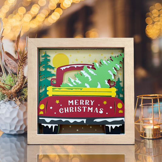 Christmas Truck 2 – 3D Shadow Box SVG File for Cricut & Silhouette