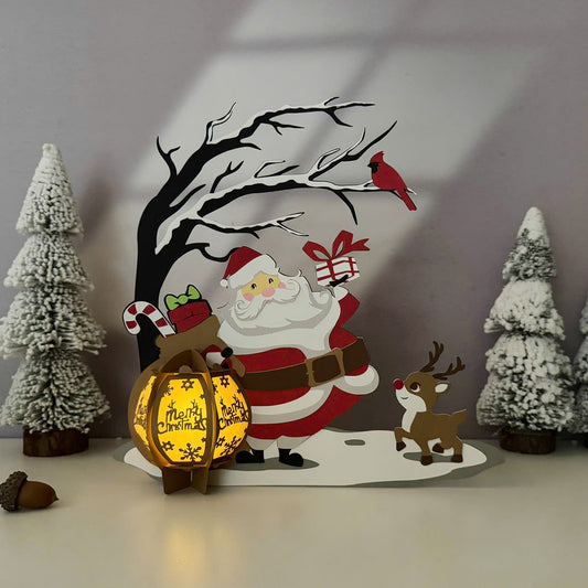 Santa 5 - 3D Christmas Lantern File - Cricut File  - VEKTOR KRAFT