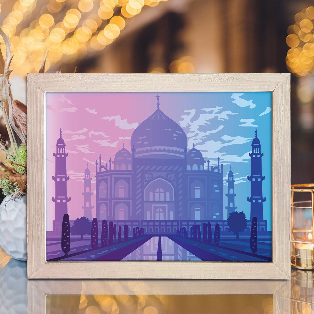 Taj Mahal – 3D Lightbox SVG File for Cricut & Silhouette