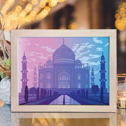 Taj Mahal – 3D Lightbox SVG File for Cricut & Silhouette