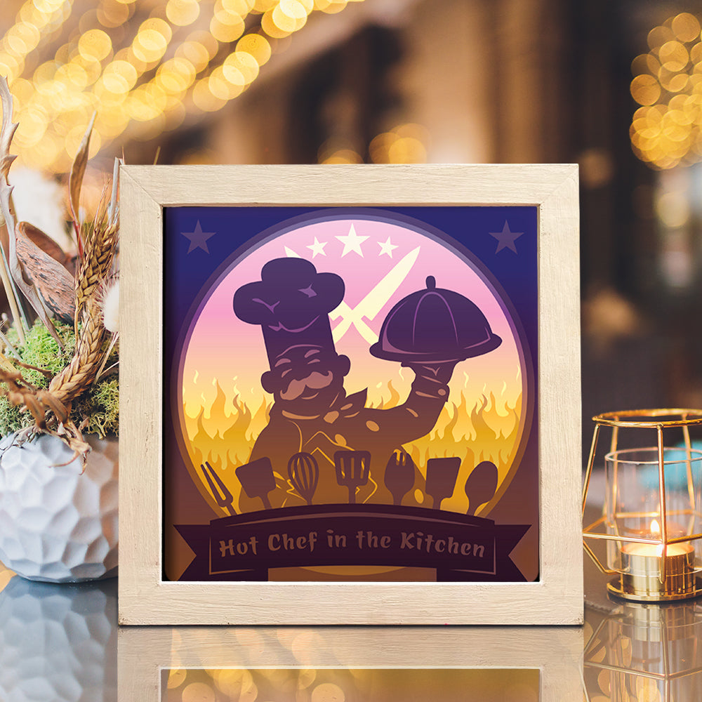 Chef 1 – 3D Lightbox SVG File for Cricut & Silhouette