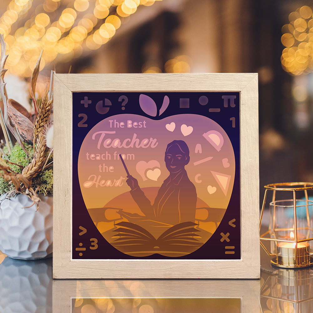 Teacher – 3D Lightbox SVG File for Cricut & Silhouette
