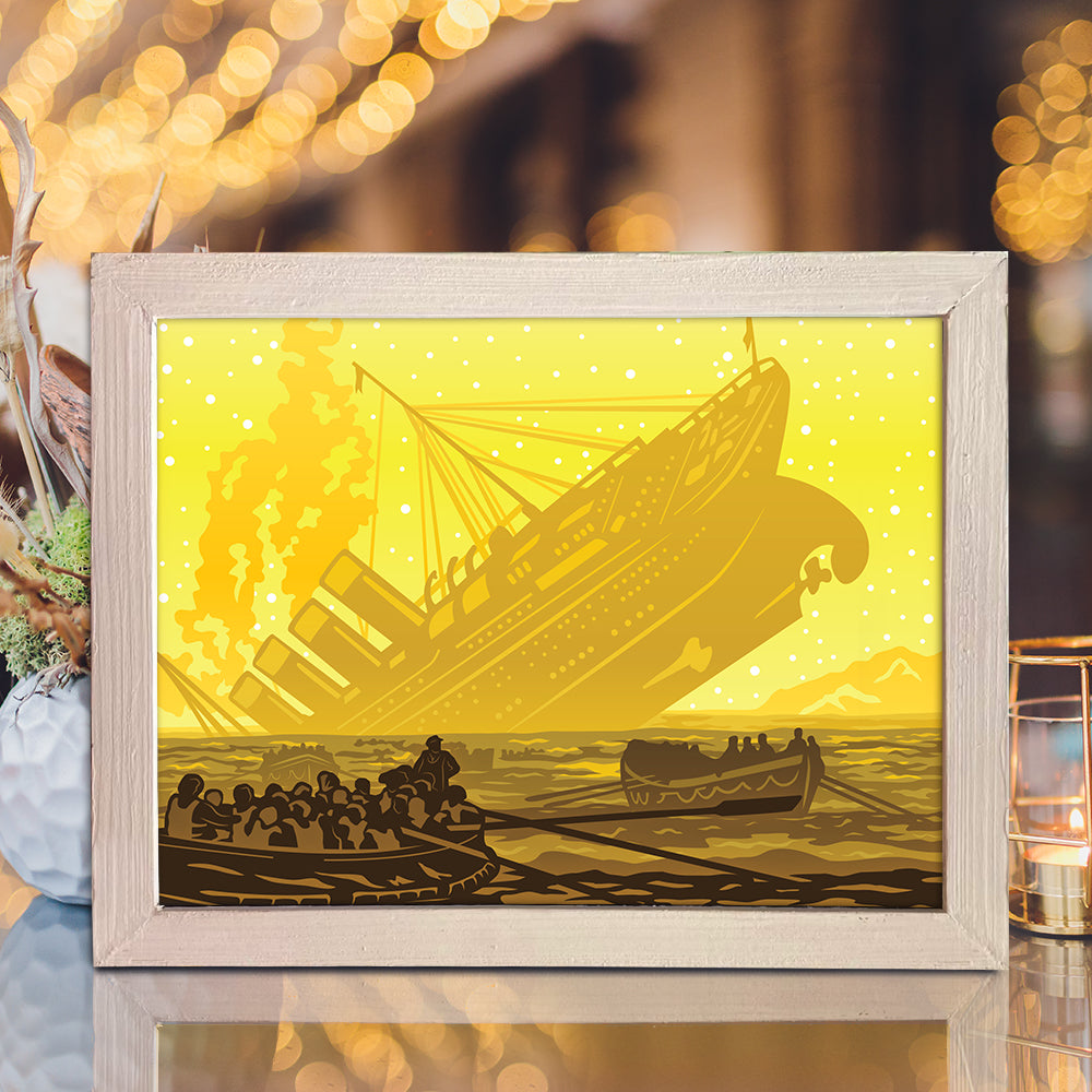 Titanic – 3D Lightbox SVG File for Cricut & Silhouette