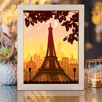 Eiffel – 3D Lightbox SVG File for Cricut & Silhouette