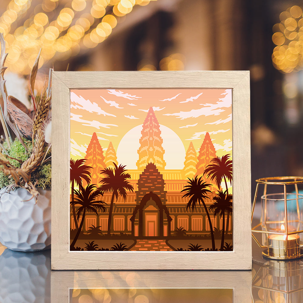 Angkor Wat – 3D Lightbox SVG File for Cricut & Silhouette