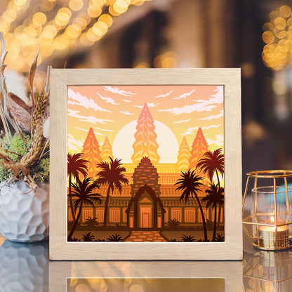 Angkor Wat – 3D Lightbox SVG File for Cricut & Silhouette