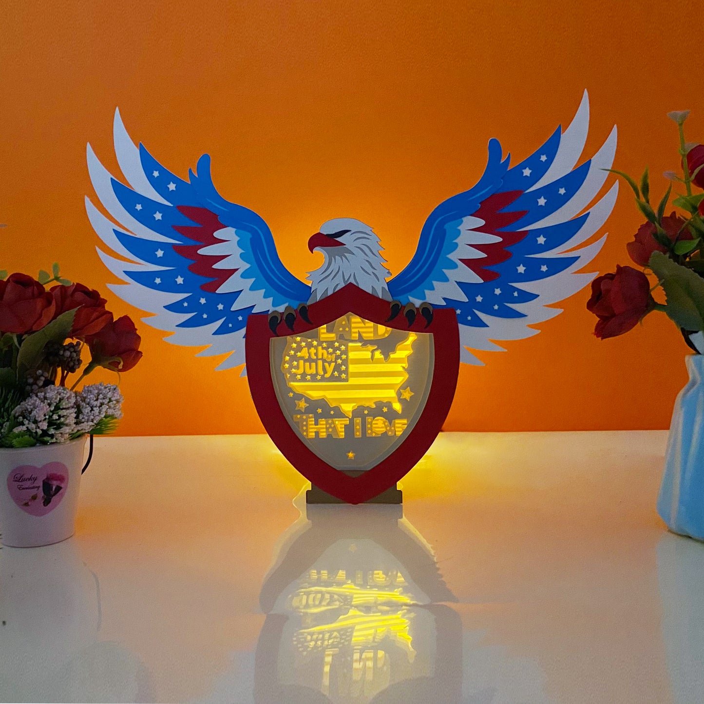 4th Of July 2 – 3D USA Eagle Box File - Cricut File - VEKTOR KRAFT