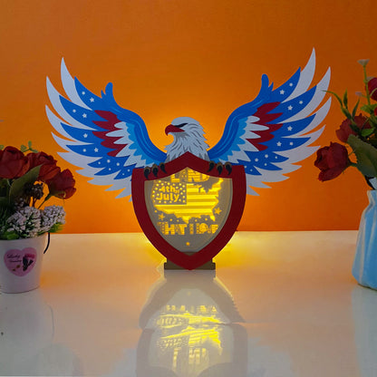 4th Of July 2 – 3D USA Eagle Box File - Cricut File - VEKTOR KRAFT