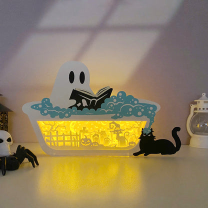 Chilling Ghost – 3D Box SVG File for Cricut & Silhouette