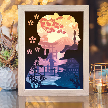 Japanese Landscape – 3D Lightbox SVG File for Cricut & Silhouette