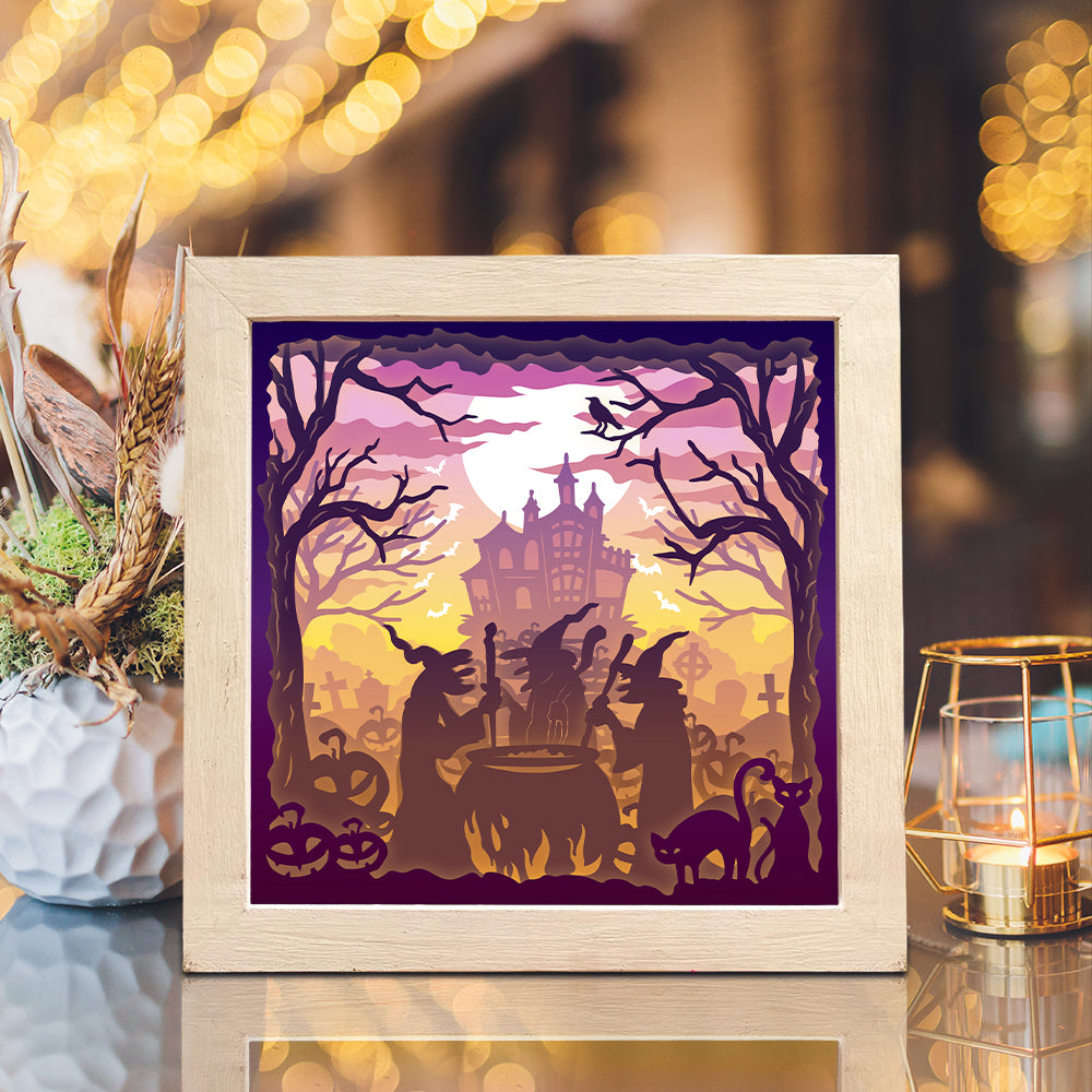 Halloween 19 - 3D Halloween Papercut Lightbox File - Cricut File - VEKTOR KRAFT