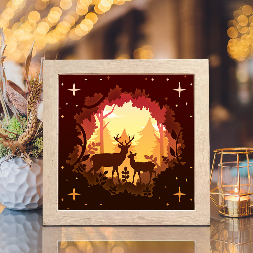 Deer 8 – 3D Lightbox SVG File for Cricut & Silhouette