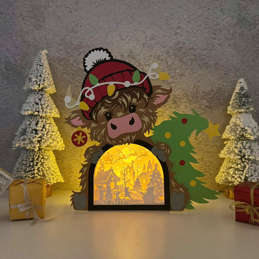 Highland Cow – 3D Box SVG File for Cricut & Silhouette