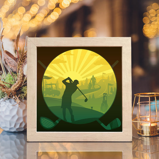 Golf 1 – 3D Lightbox SVG File for Cricut & Silhouette