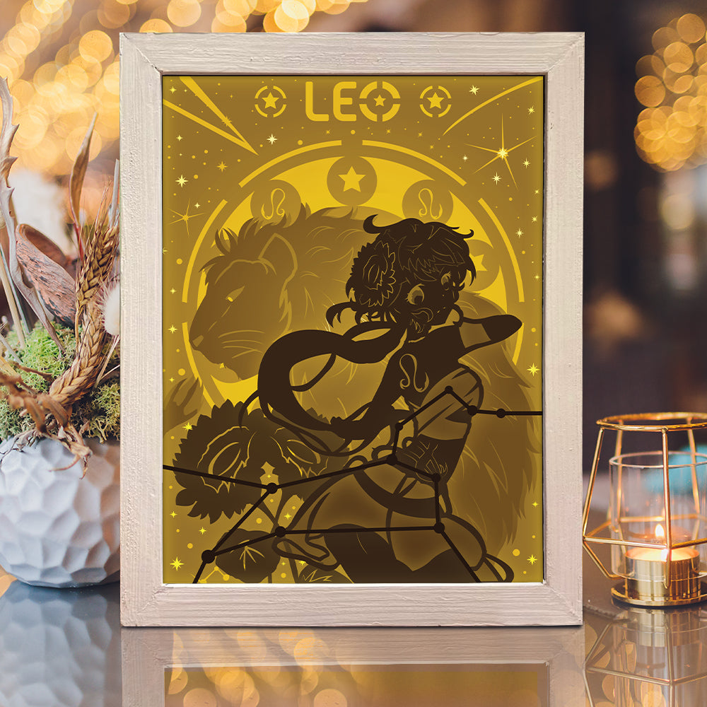 Zodiac Leo – 3D Lightbox SVG File for Cricut & Silhouette