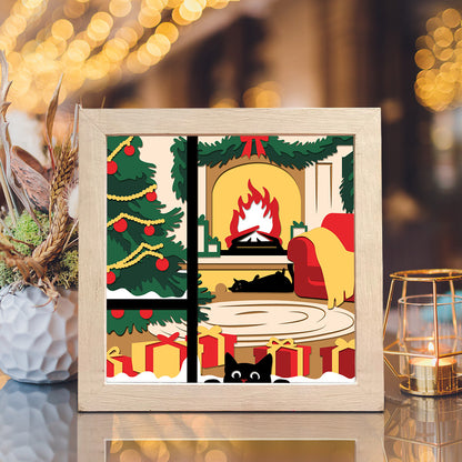 Fireside Christmas – 3D Shadow Box SVG File for Cricut & Silhouette