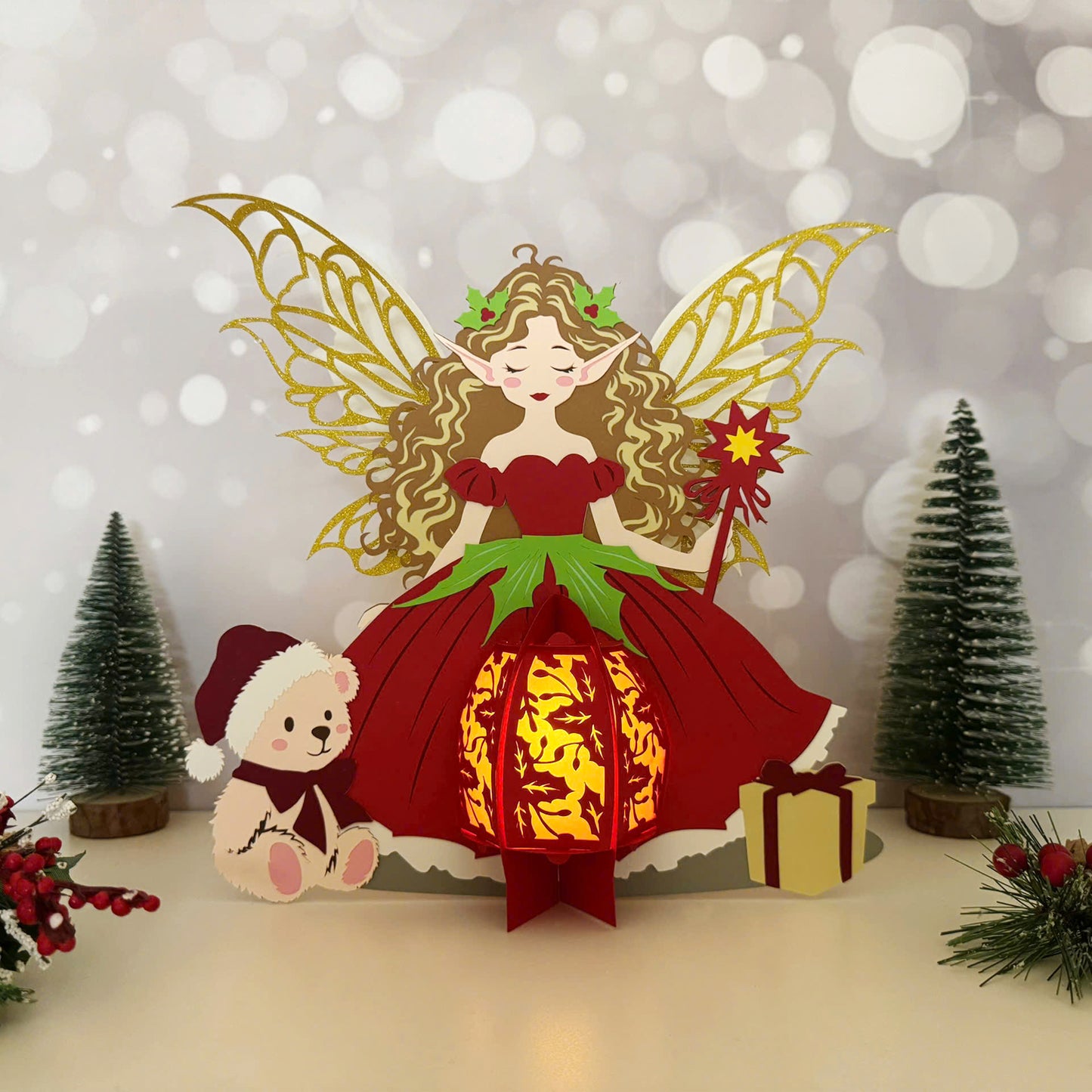 Christmas Fairy 1 – 3D Lantern SVG File for Cricut & Silhouette