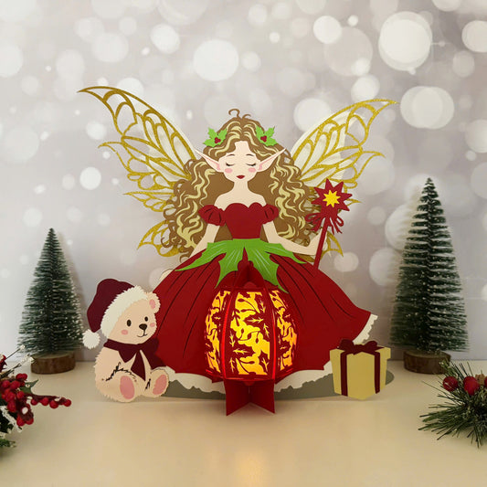 Christmas Fairy 1 - 3D Christmas Lantern File - Cricut File  - VEKTOR KRAFT