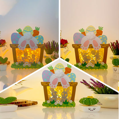 Pack 3 Easter Bunny – 3D Easter Basket Box File - Cricut File - VEKTOR KRAFT