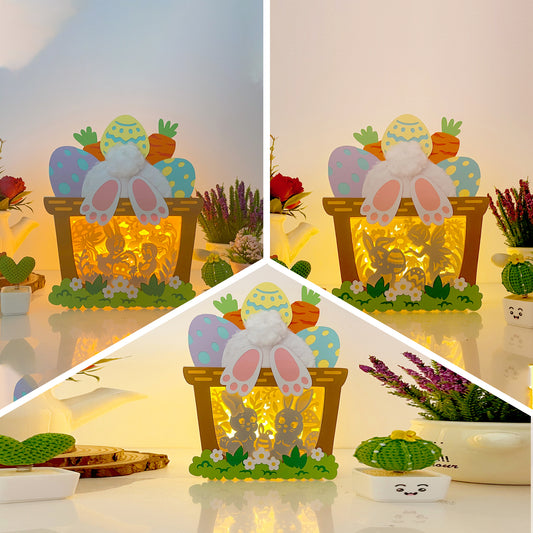 Pack 3 Easter Bunny – 3D Easter Basket Box File - Cricut File - VEKTOR KRAFT