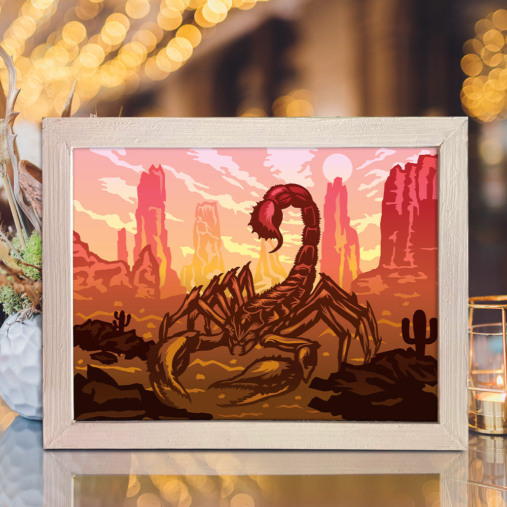 Scorpion 2 – 3D Lightbox SVG File for Cricut & Silhouette
