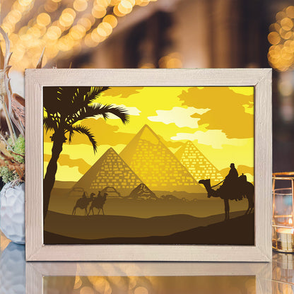 The Pyramids Of Egypt – 3D Lightbox SVG File for Cricut & Silhouette