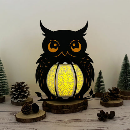Owl - 3D Halloween Paper Lantern File - Cricut File  - VEKTOR KRAFT