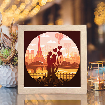 Love In Paris 5 – 3D Lightbox SVG File for Cricut & Silhouette