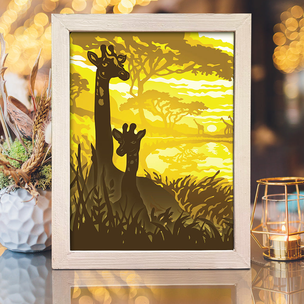 Giraffe – 3D Lightbox SVG File for Cricut & Silhouette