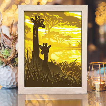 Giraffe – 3D Lightbox SVG File for Cricut & Silhouette