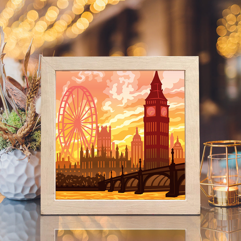 London 2 – 3D Lightbox SVG File for Cricut & Silhouette