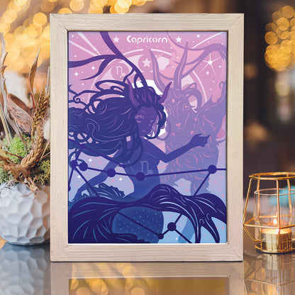Zodiac Capricorn – 3D Lightbox SVG File for Cricut & Silhouette