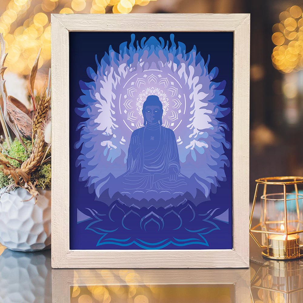 Buddha 2 – 3D Lightbox SVG File for Cricut & Silhouette