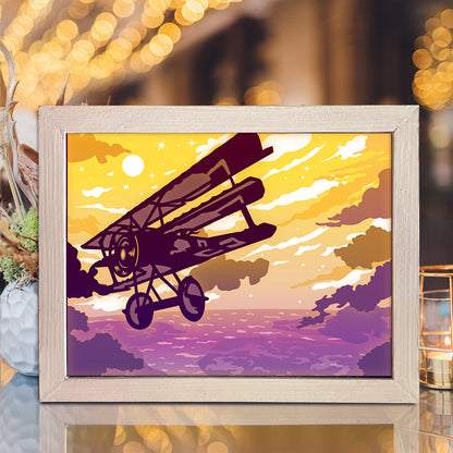 Vintage Plane – 3D Lightbox SVG File for Cricut & Silhouette