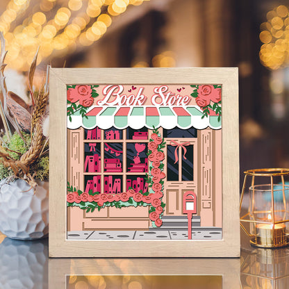Valentine Bookstore – 3D Shadow Box SVG File for Cricut & Silhouette