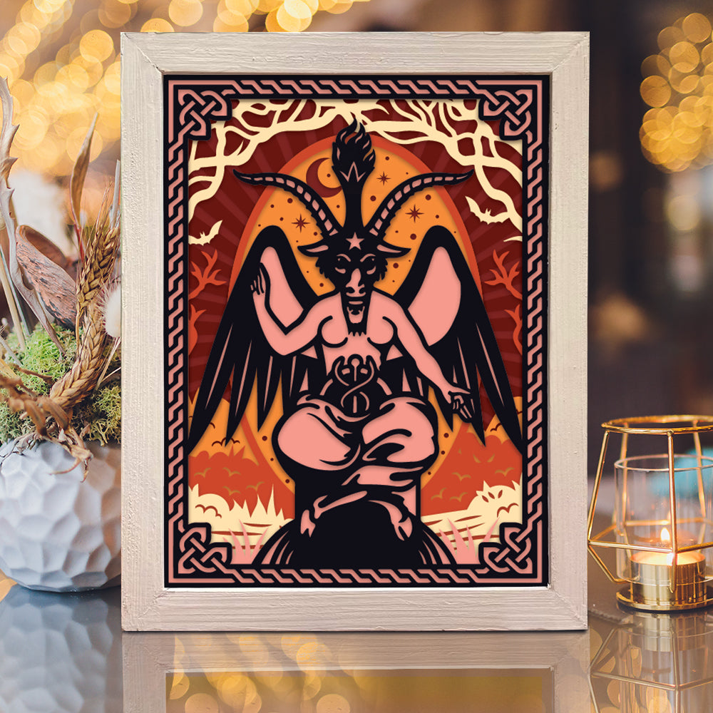 Baphomet – 3D Lightbox SVG File for Cricut & Silhouette