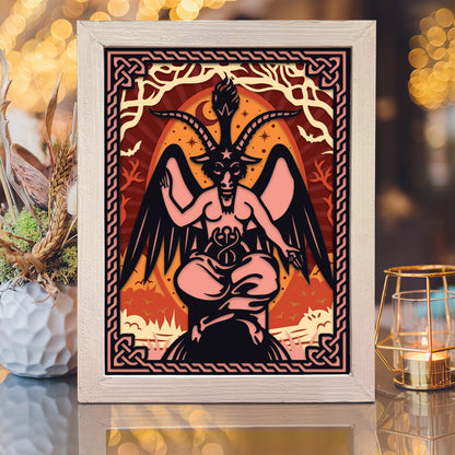 Baphomet – 3D Lightbox SVG File for Cricut & Silhouette