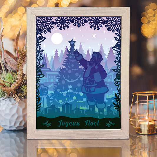 Pere Noel 3 – 3D Lightbox SVG File for Cricut & Silhouette