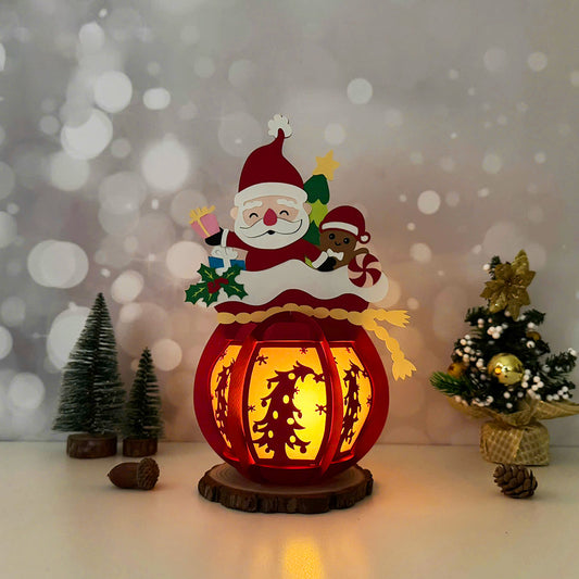 Santa Gift Bag 2- 3D Christmas Lantern File - Cricut File  - VEKTOR KRAFT