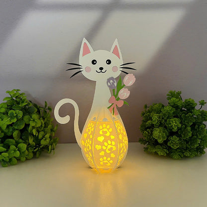 Cute Cat 2 - 3D Animal Paper Lantern File  - Cricut File  - VEKTOR KRAFT