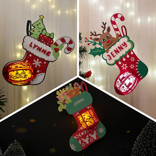 Pack 3 Socks Custom - 3D Christmas Lantern File - Cricut File  - VEKTOR KRAFT