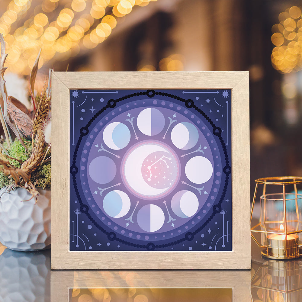 Moon Phase – 3D Lightbox SVG File for Cricut & Silhouette
