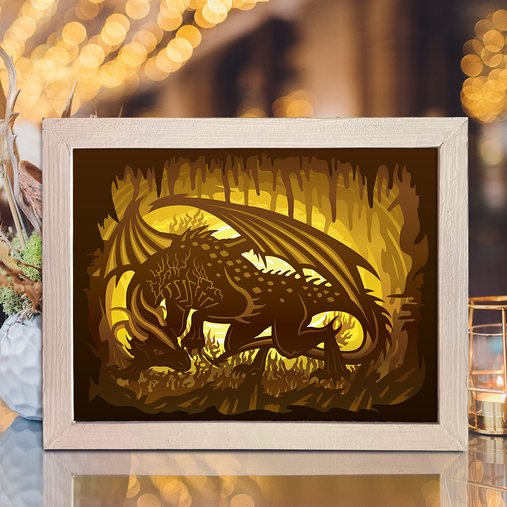 Dragon 3 – 3D Lightbox SVG File for Cricut & Silhouette