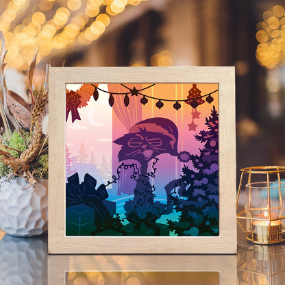 Christmas Cat 2 – 3D Lightbox SVG File for Cricut & Silhouette