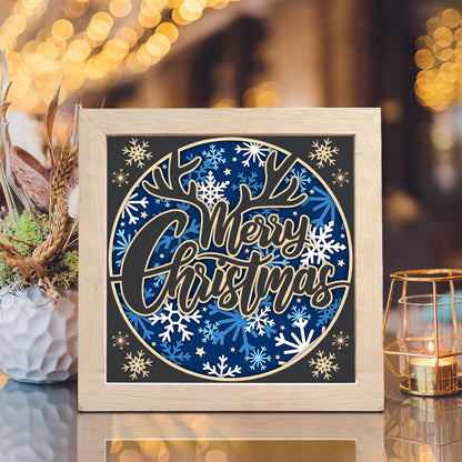 Merry Christmas 23 – 3D Lightbox SVG File for Cricut & Silhouette