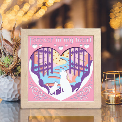 Cat And Dog Memorial – 3D Shadow Box SVG File for Cricut & Silhouette