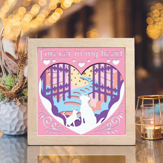 Cat And Dog Memorial – 3D Shadow Box SVG File for Cricut & Silhouette