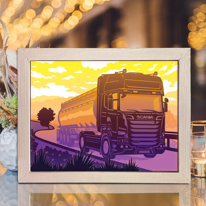 Scania Trucks – 3D Lightbox SVG File for Cricut & Silhouette